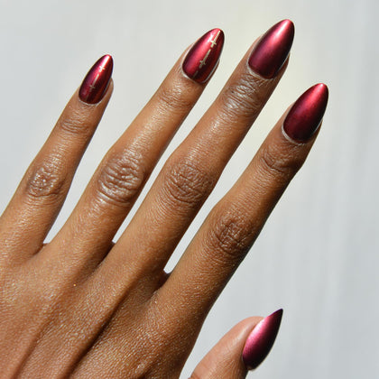 Glamnetic Faux Ongles Gryffindor 30 pièces en finition rouge chrome