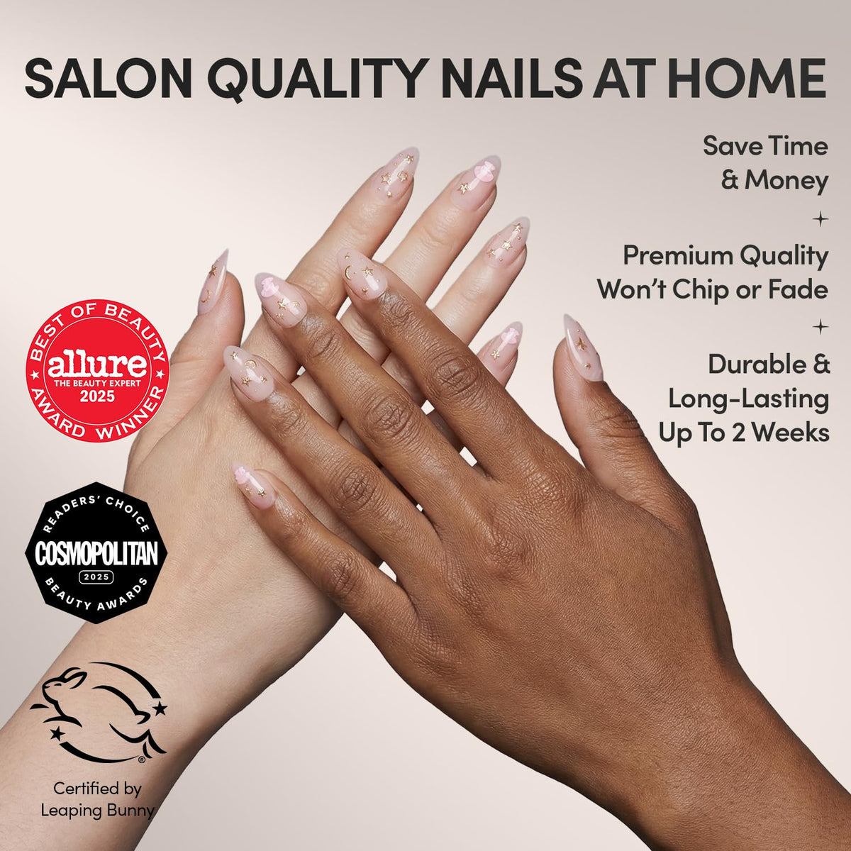 Glamnetic faux ongles My Melody dans leur boîte de rangement