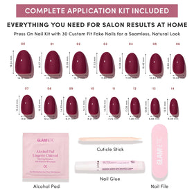 Glamnetic faux ongles press on avec bâtonnet de cuticule