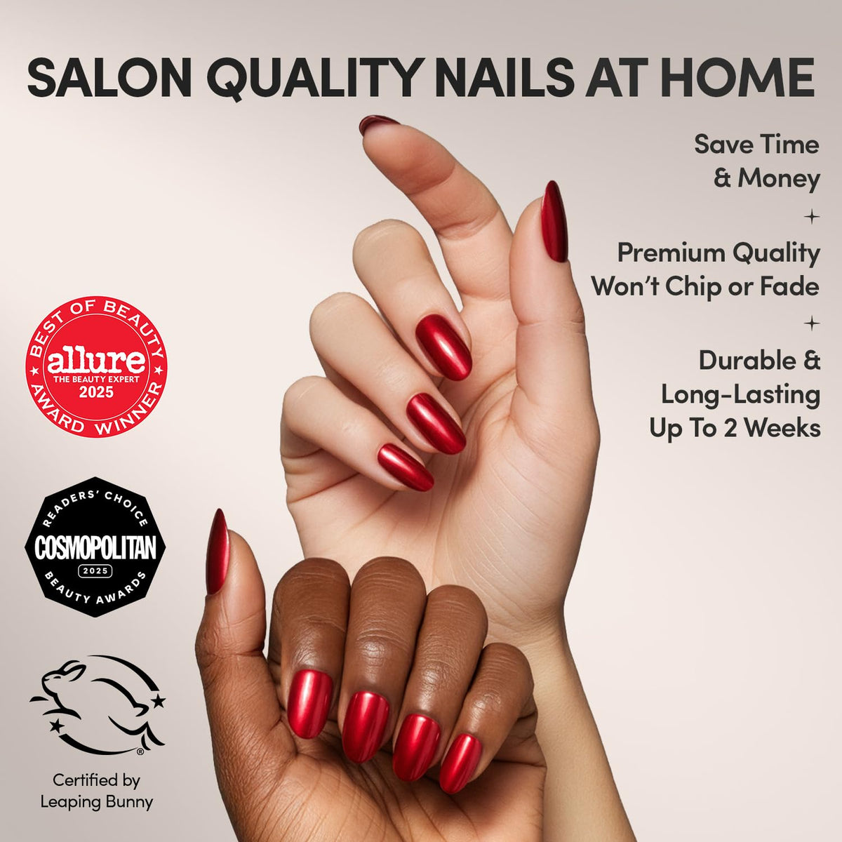 Glamnetic faux ongles press-on avec finition glacée