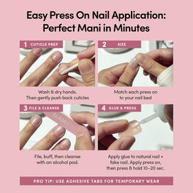 Glamnetic Faux Ongles Press-On avec pad d'alcool