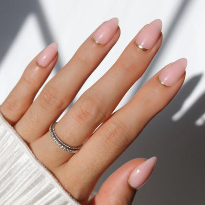 Glamnetic faux ongles press-on courts amande, kit complet de 30 pièces
