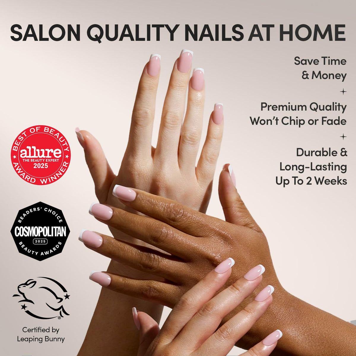 Glamnetic faux ongles press-on en finition brillante