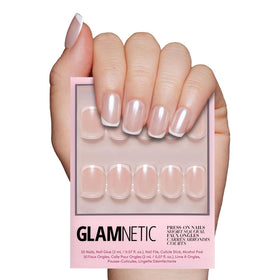 Glamnetic Faux Ongles Press On La Perle, kit complet 30 pièces