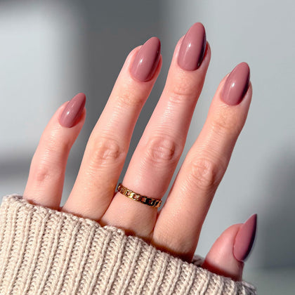 Glamnetic Faux Ongles Press-On Mauve Obsession kit complet avec accessoires