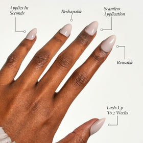 Glamnetic faux ongles press-on rose amande avec finition brillante