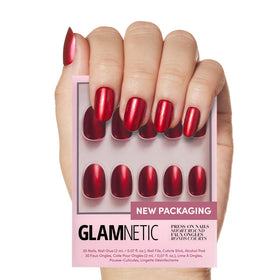 Glamnetic kit d'ongles press-on cerise glacée vue de face