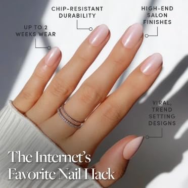Glamnetic kit de faux ongles avec colle et lime à ongles