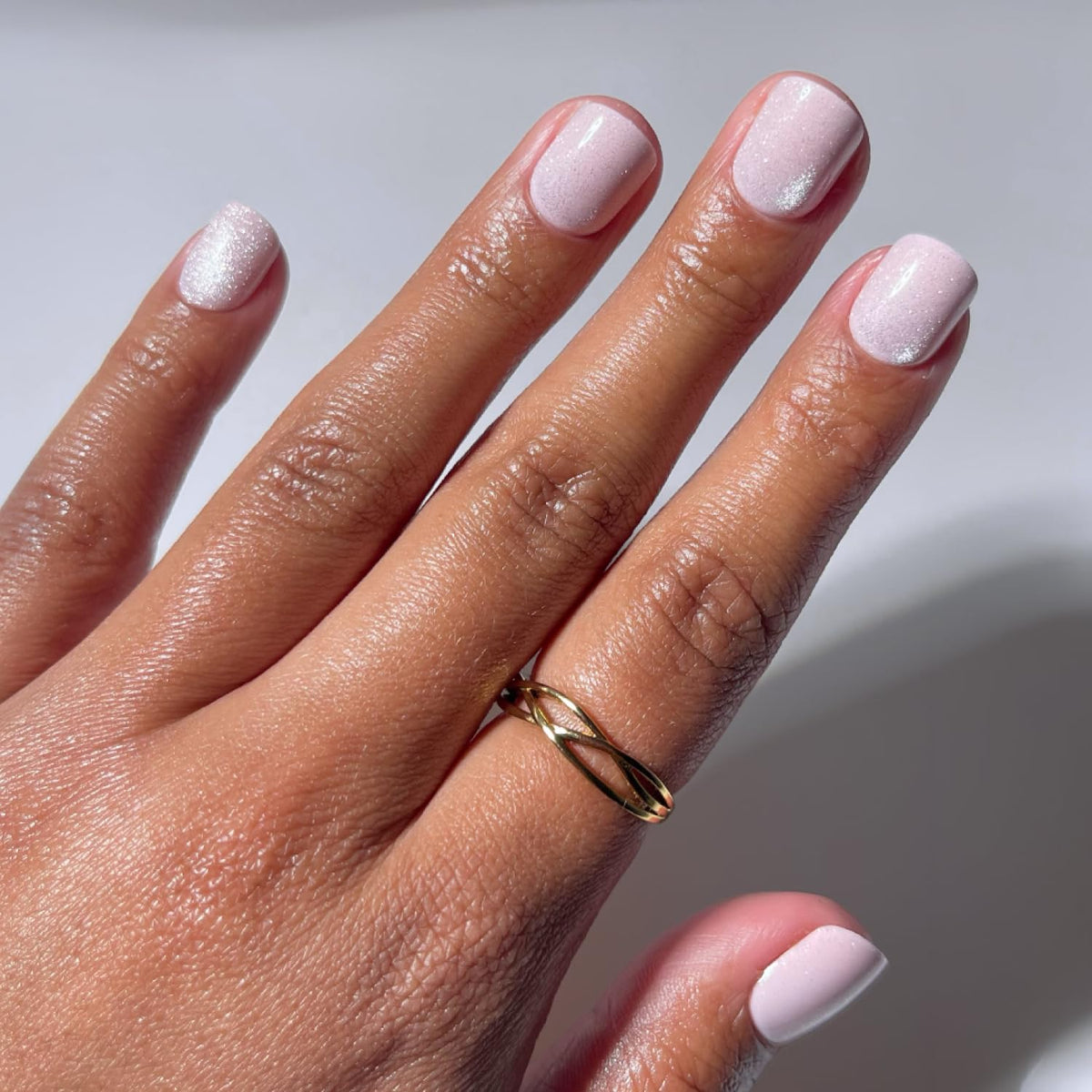 Glamnetic kit de faux ongles pressés en velours rose avec accessoires