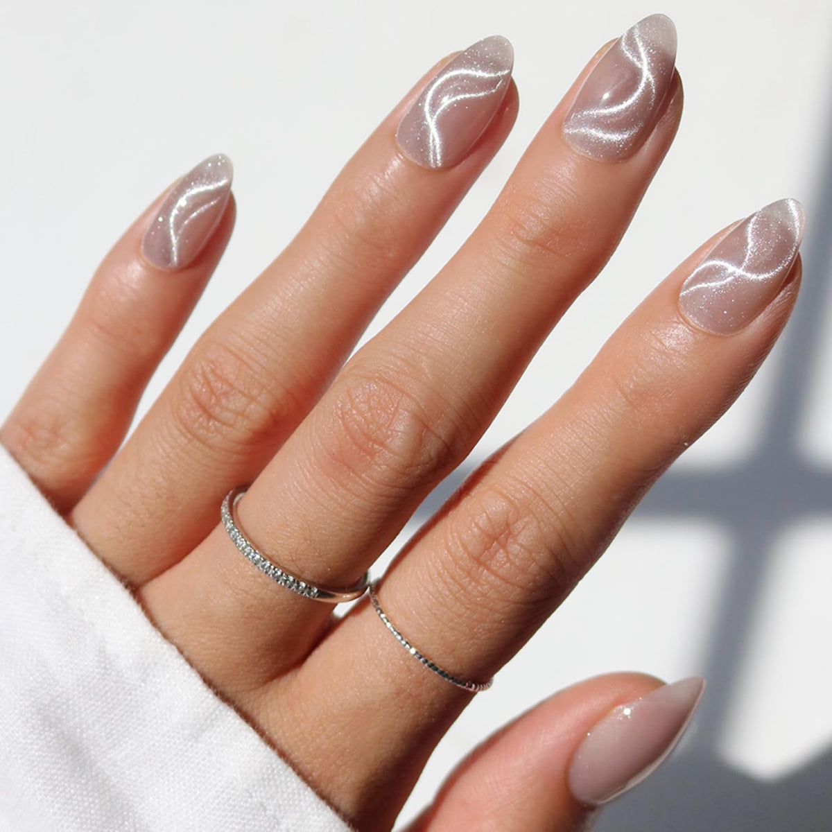 Glamnetic Ongles Postiches Velours Almonds Courts Kit de 30 pièces