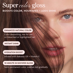 glaze Supergloss Color Conditioning Gloss 240g application sur cheveux