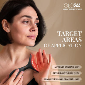 GLO24K Appareil de Massage en utilisation sur le cou