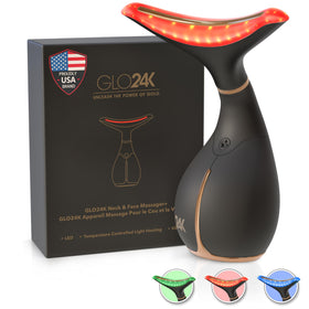 GLO24K Appareil de Massage Facial LED vue avant avec lumière LED