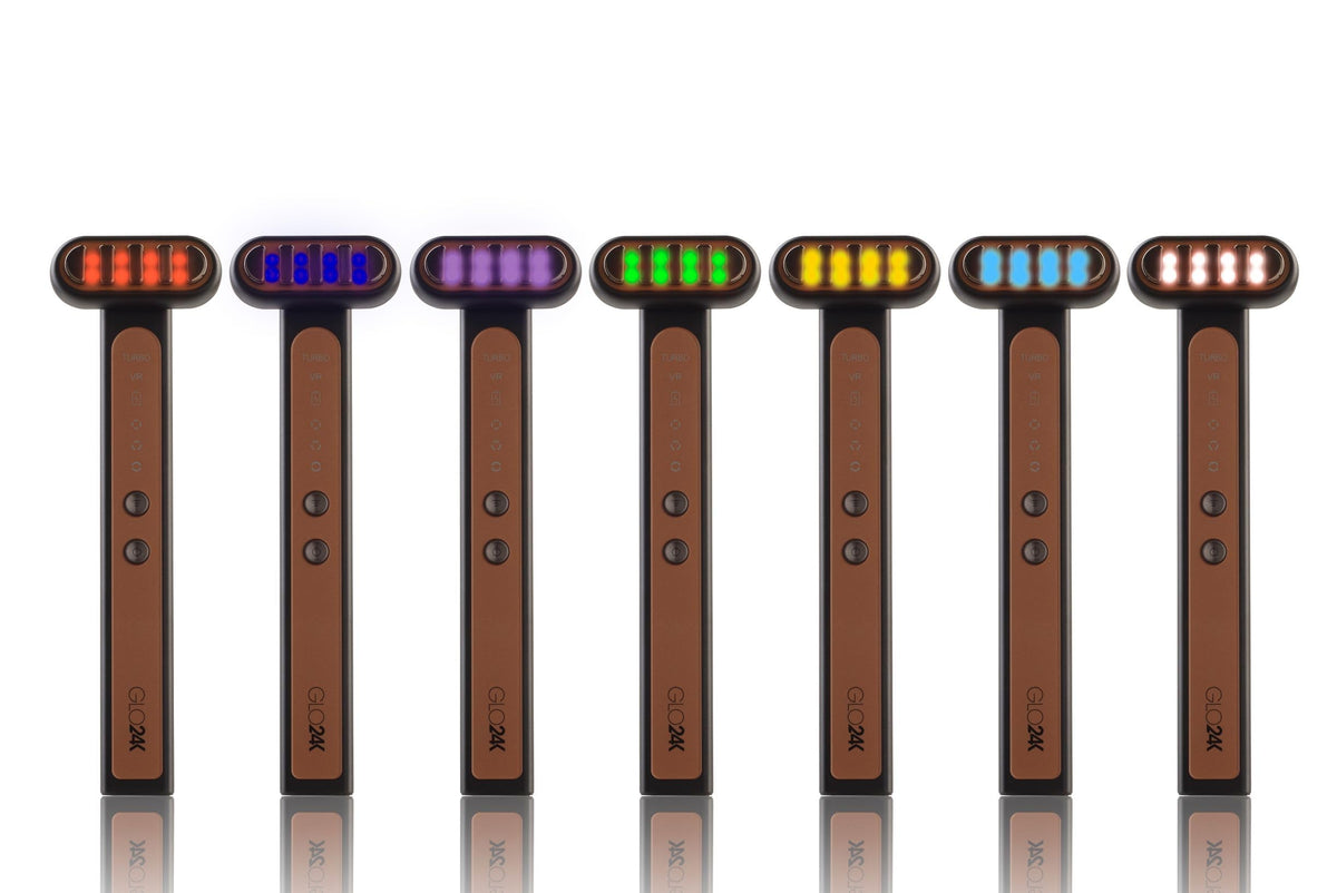 GLO24K Super Wand Plus avec lumières LED allumées