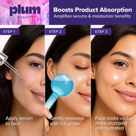 Globes de massage Plum Beauty en action sur le visage