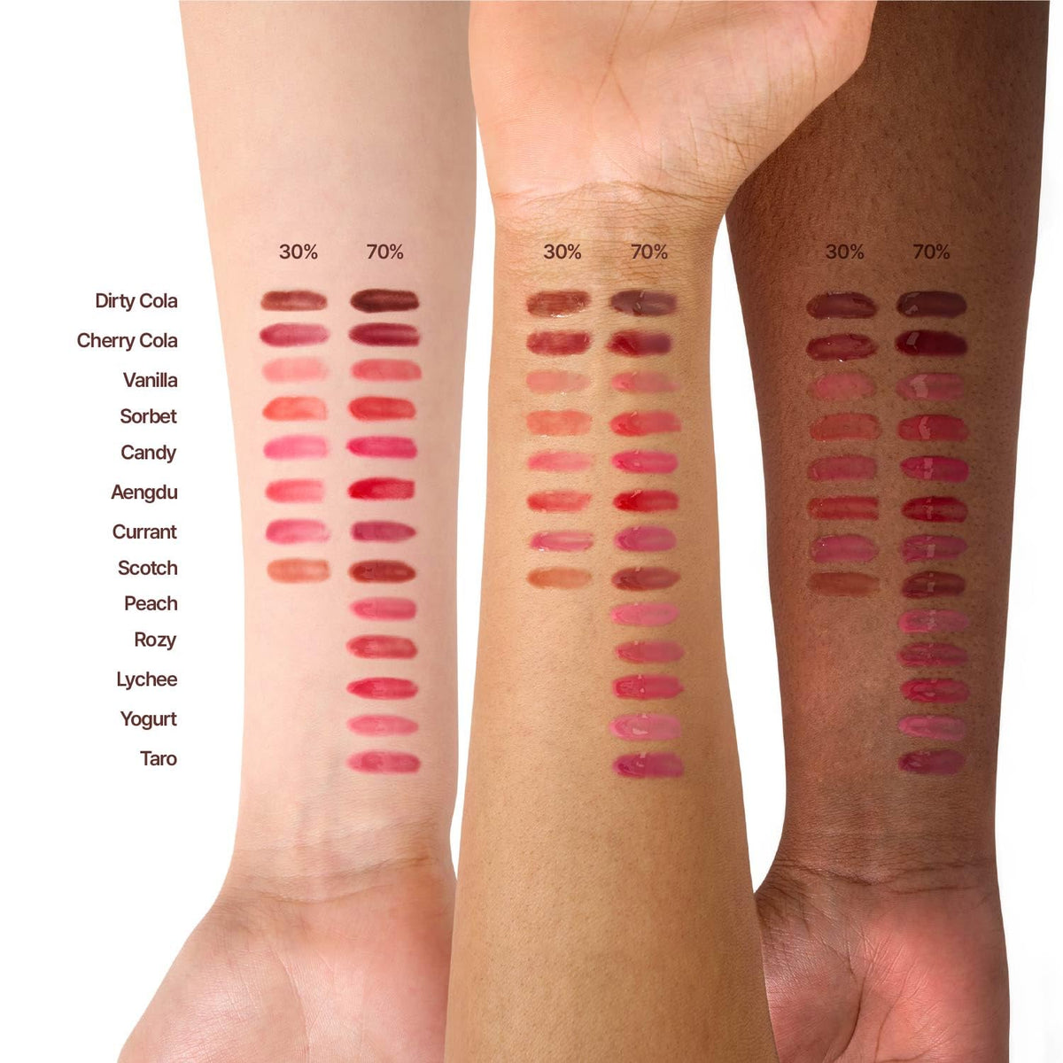 Gloss 3D Voluming fwee 70% en tube, couleur riche