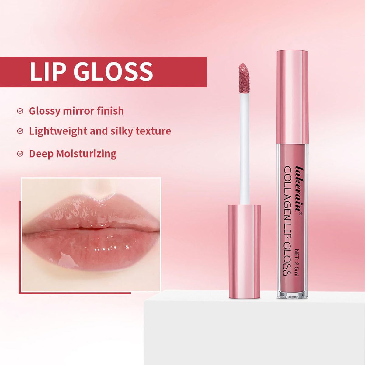 Gloss à lèvres BestLand en application sur les lèvres