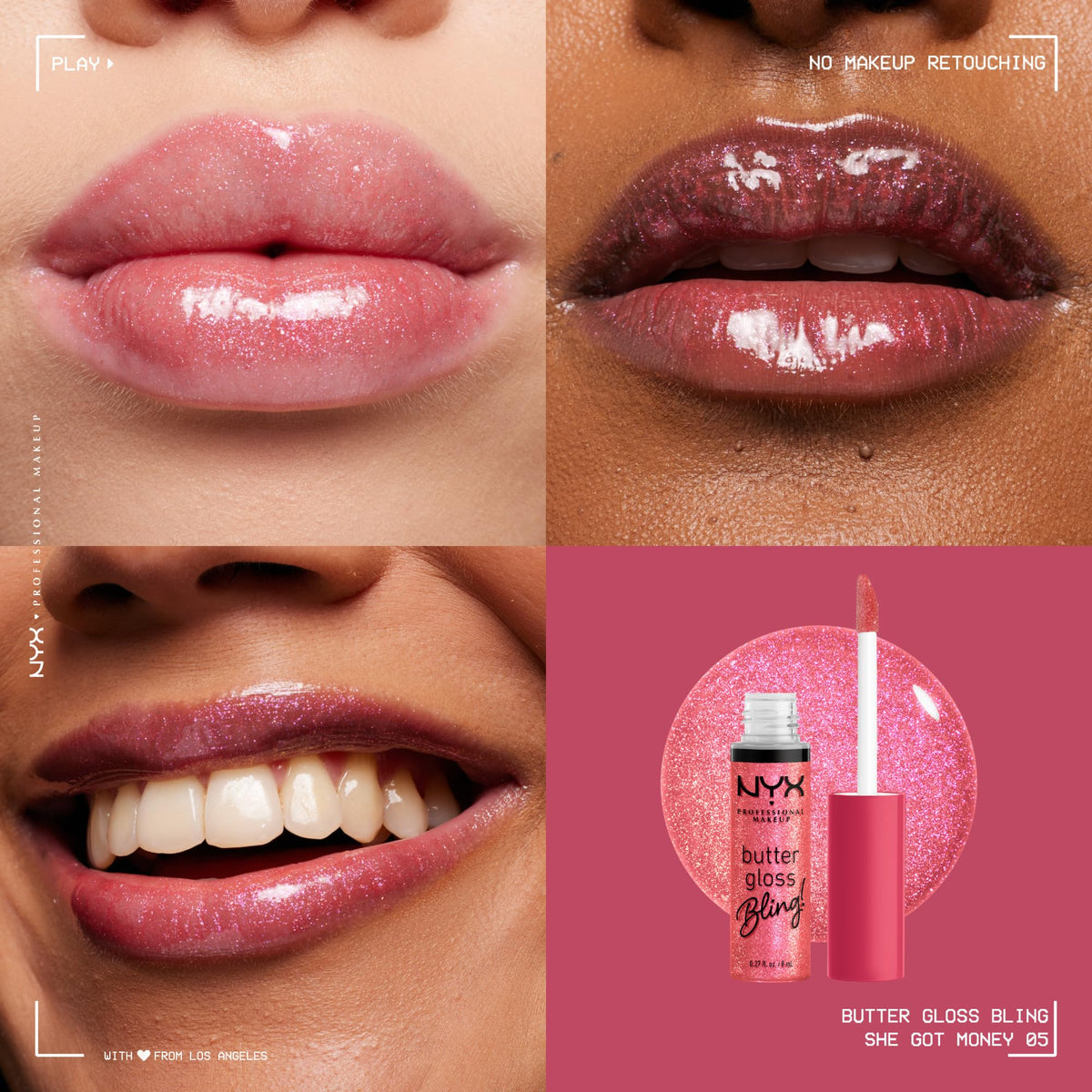 Gloss à Lèvres Bling NYX 10g avec applicateur