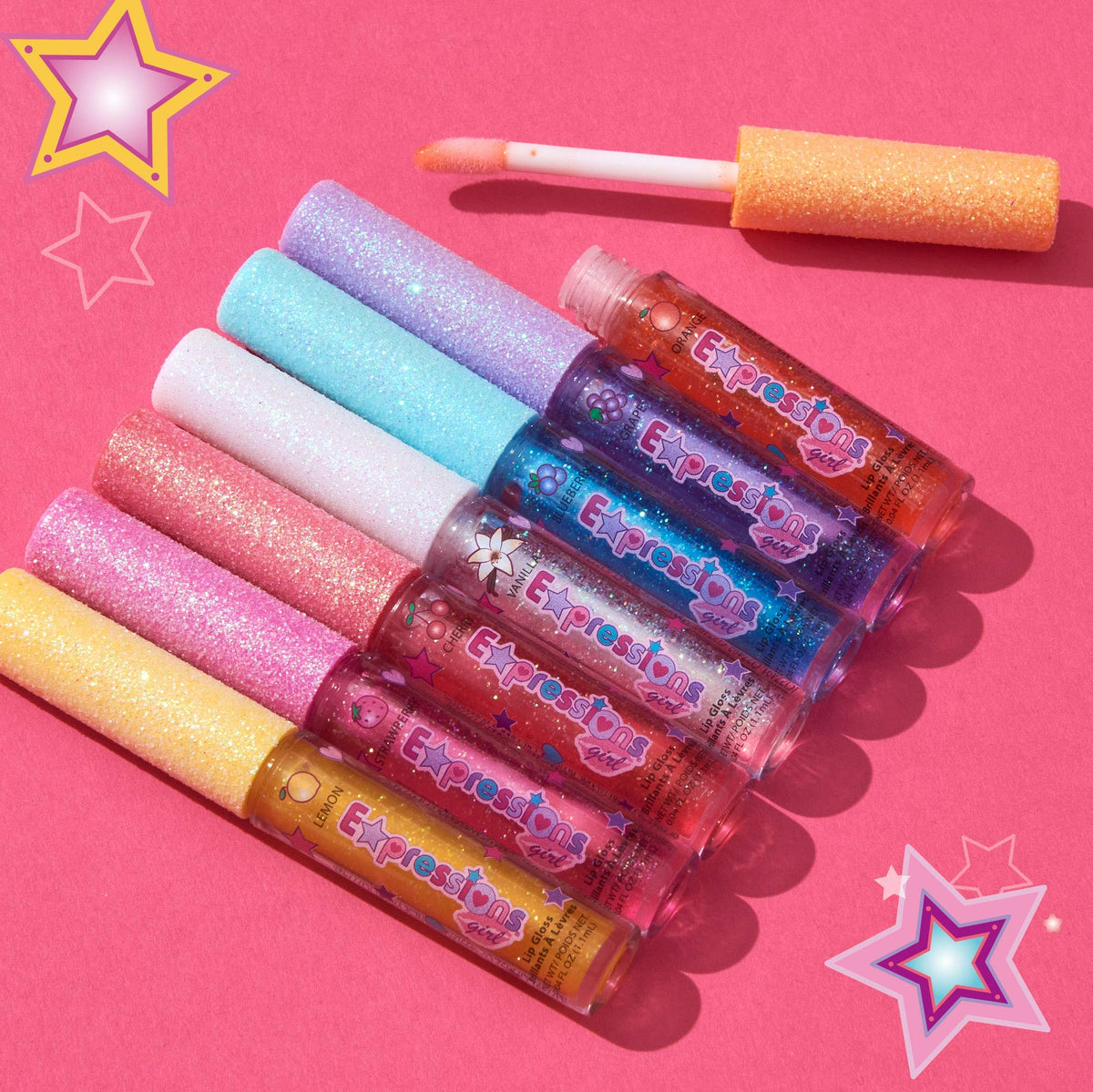 Gloss à lèvres Fraise de 0,26 oz, couleur rose