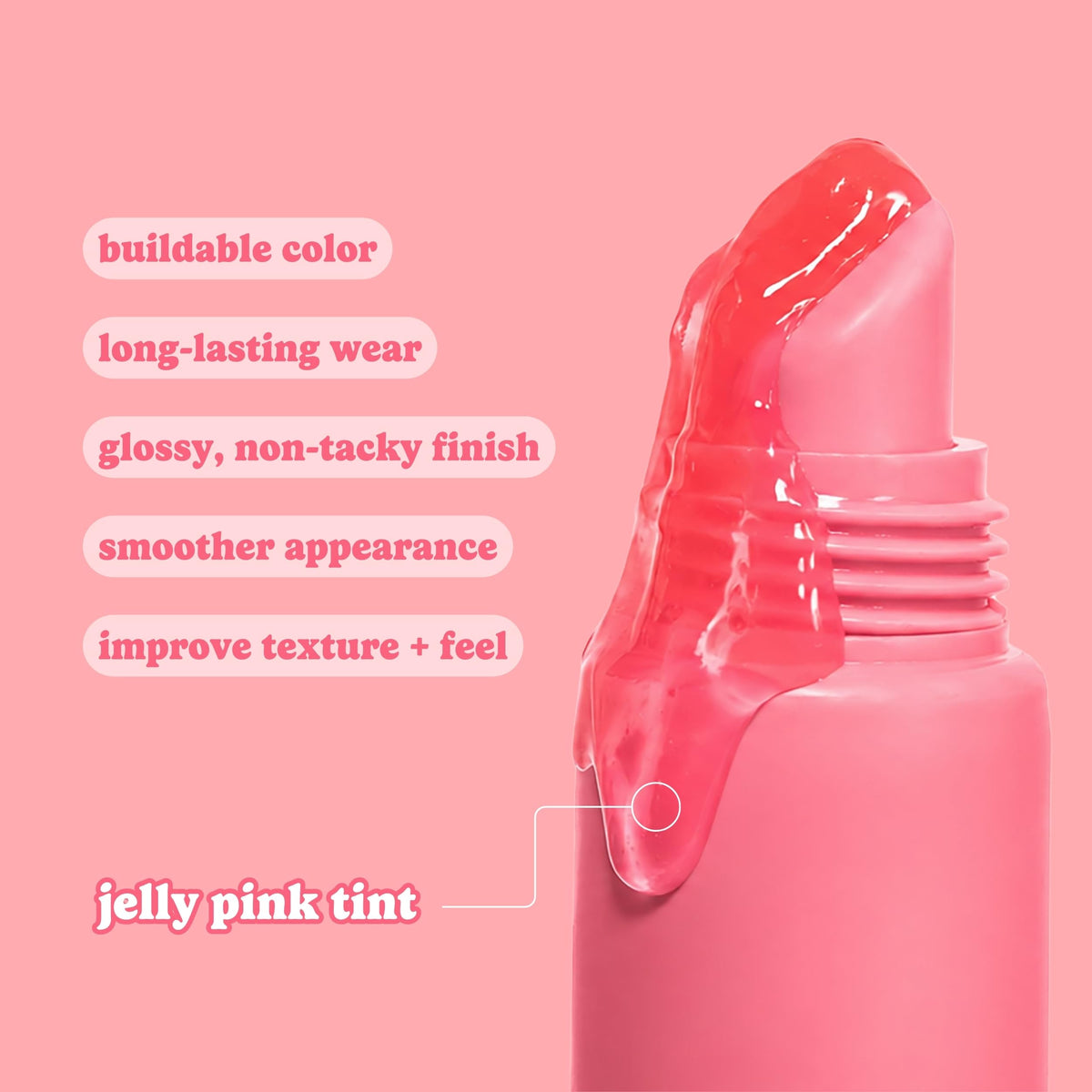 Gloss à lèvres Guava Mango ESW Beauty avec application sur les lèvres