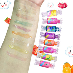 Gloss à lèvres Mebtmel en forme de bonbon couleur bleu