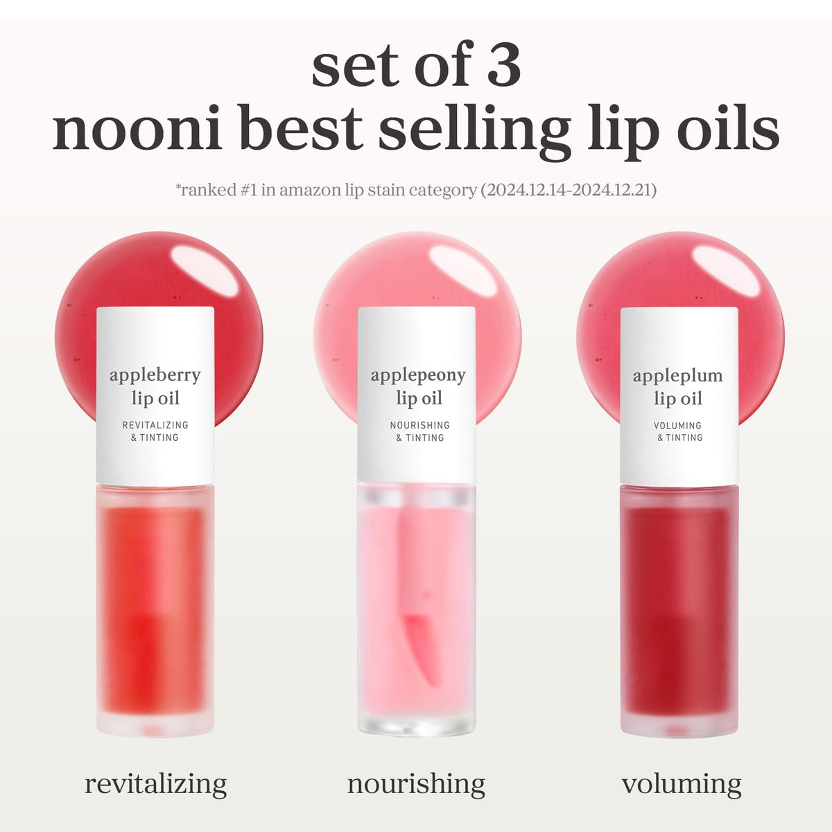 Gloss à lèvres NOONI Appleplum sur un fond blanc