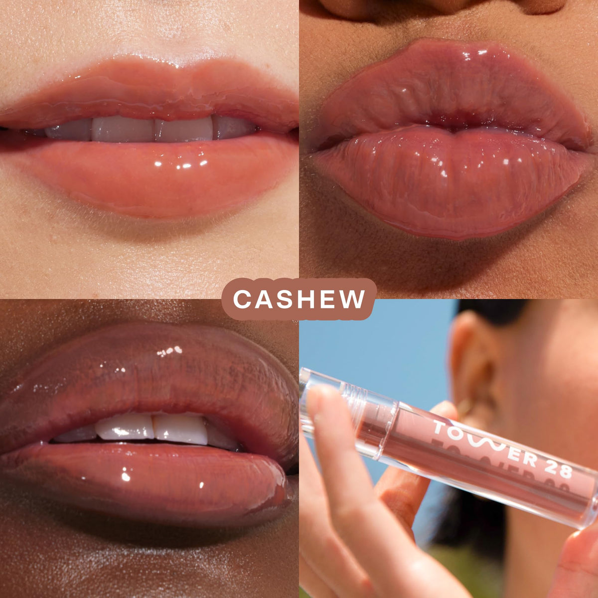 Gloss à lèvres Tower 28 ShineOn Jelly, texture gel sur les lèvres