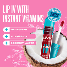 Gloss hydratant NYX sur fond blanc