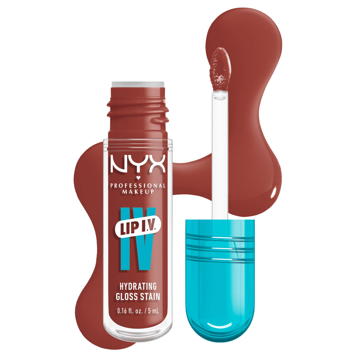 Gloss hydratant NYX sur un fond neutre