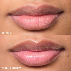 Glossier Balm Dotcom Birthday application sur les cuticules