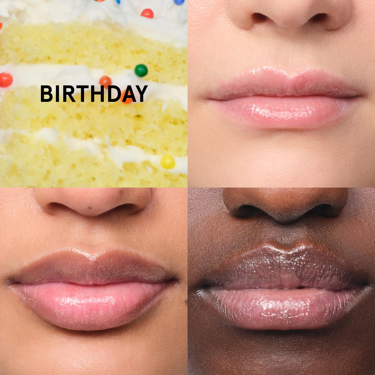 Glossier Balm Dotcom Birthday tube avec son packaging