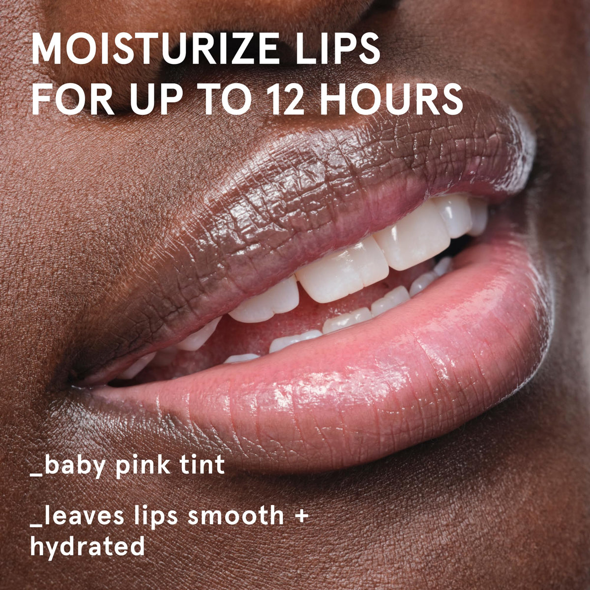 Glossier Balm Dotcom Rose Pink Tinte tube ouvert avec produit