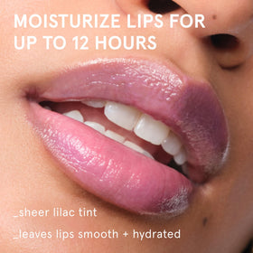 Glossier Balm Dotcom tube ouvert montrant la texture