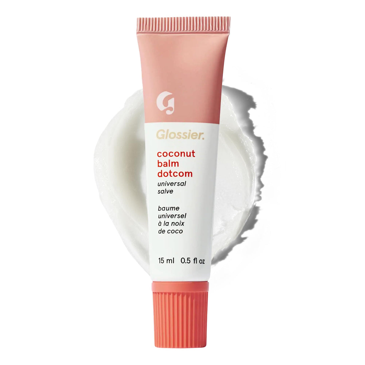 Glossier Baume Balm Dotcom 18g modèle noix de coco vue de face