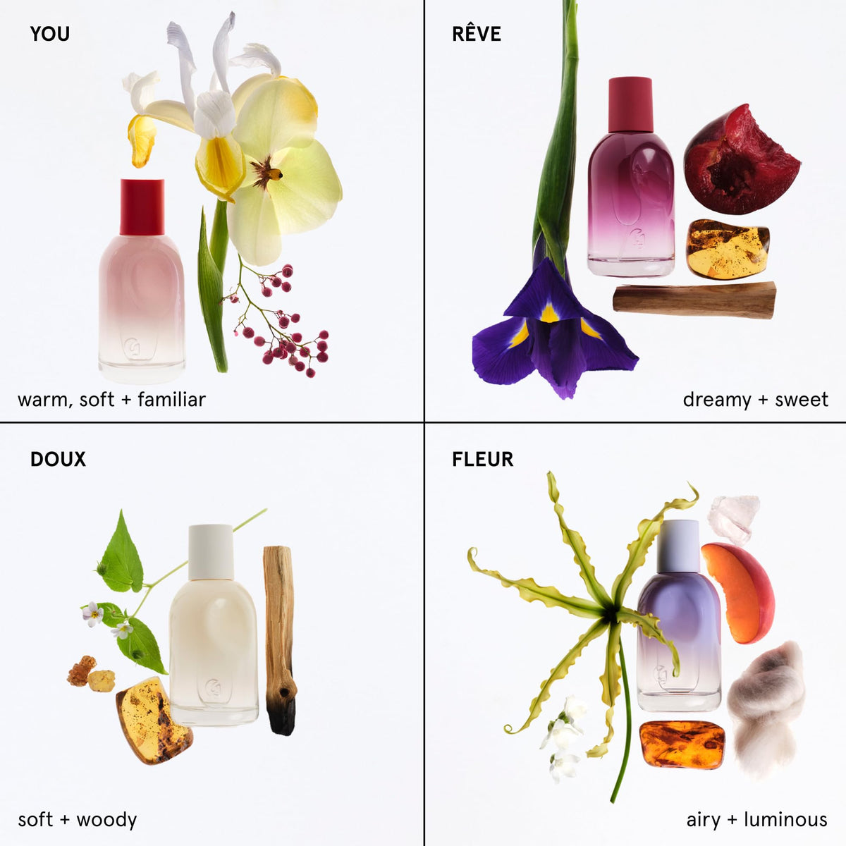 Glossier You Eau de Parfum dans un environnement de salle de bain