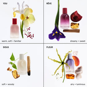 Glossier You Eau de Parfum dans un environnement de salle de bain