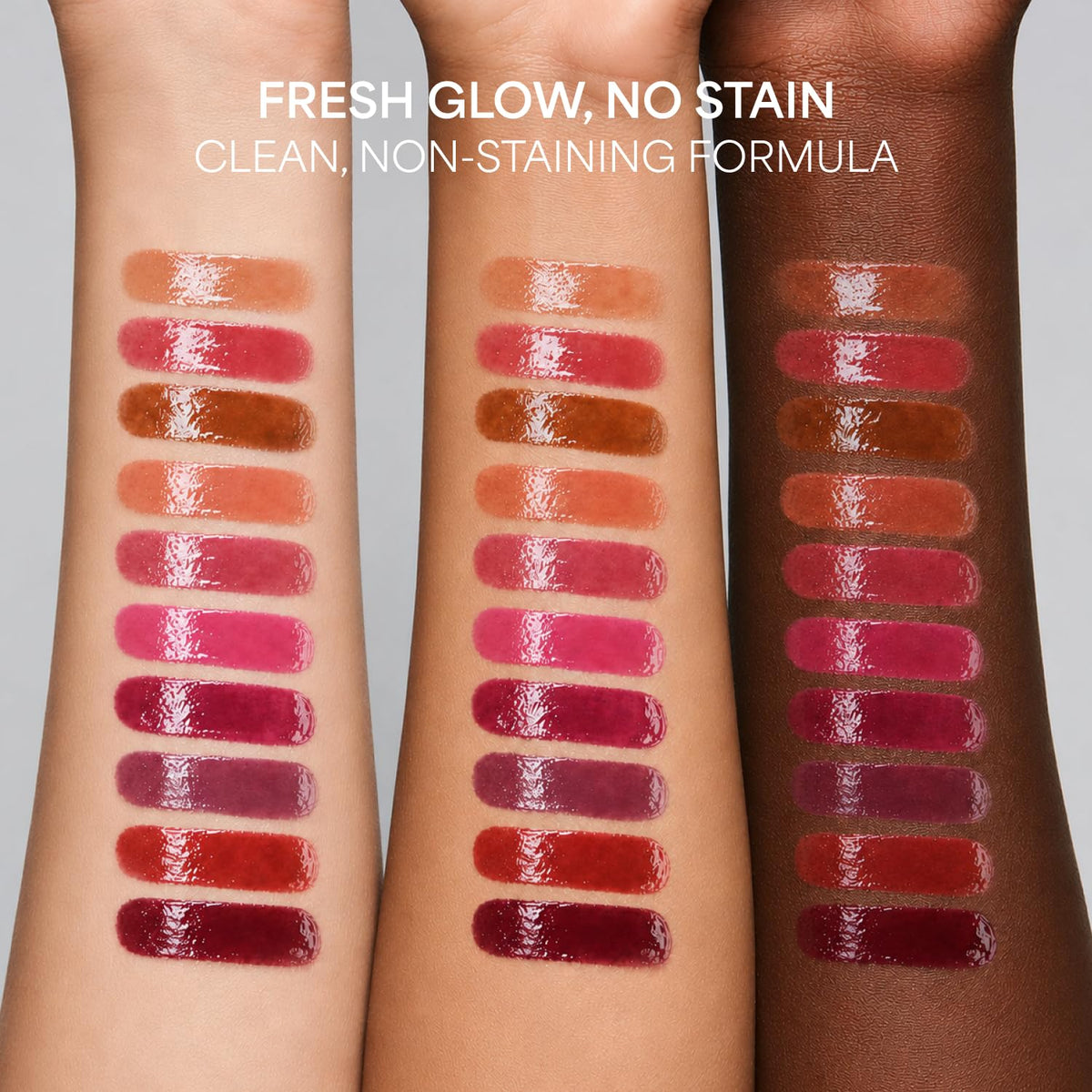 Glossy Lip Tint Opal Charm sur les joues pour un effet glowy