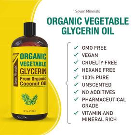 Glycérine végétale bio Seven Minerals vue de côté