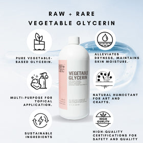 Glycérine Végétale Raw Plus Rare 32 oz pour soins capillaires