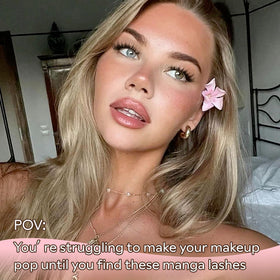 Goddvenus cils légers sur un modèle, affichant un look naturel