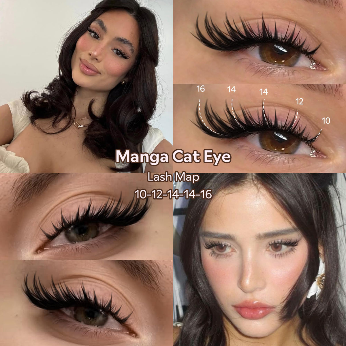 Goddvenus cils Manga Bunny avec effet C-Curl en gros plan