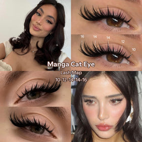 Goddvenus cils Manga Bunny avec effet C-Curl en gros plan