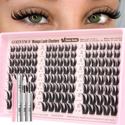 Goddvenus Kit de Cils Manga Bunny 10-16mm, présentation du produit
