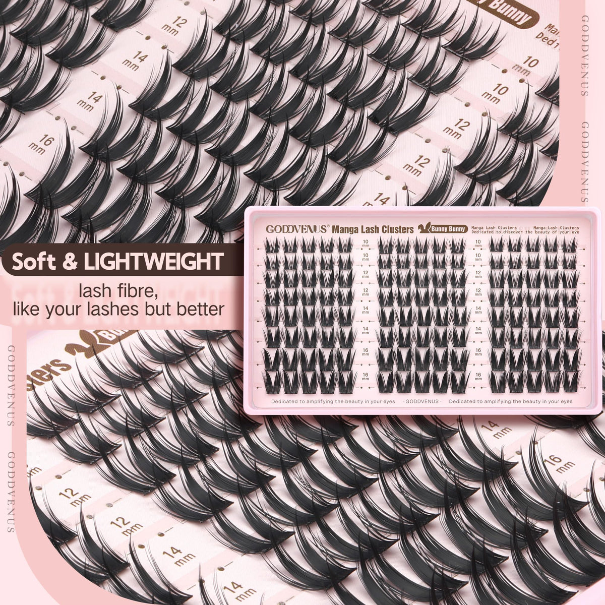 Goddvenus Kit de Cils Manga Bunny avec accessoires