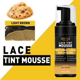Goiple Mousse Teintée Brun Clair et outils de coiffure