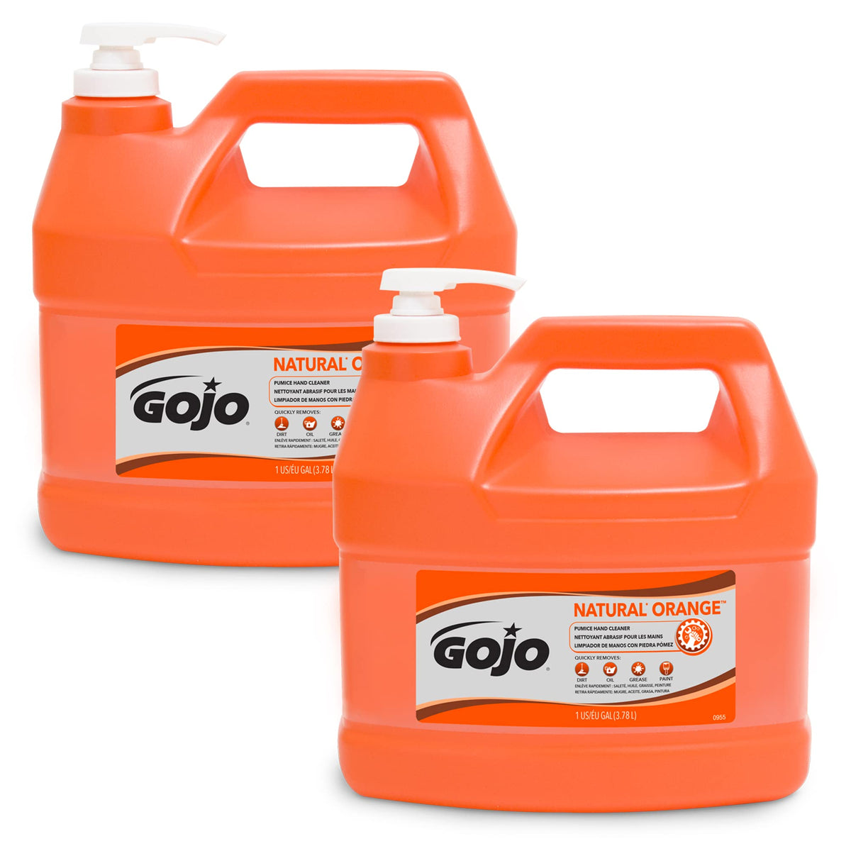 GOJO nettoyant mains à ponceau bouteille de 2L vue de face