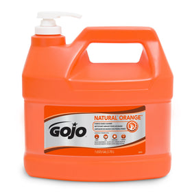 GOJO Nettoyant Mains Ponceau Orange 1 Gal vue avant avec pompe