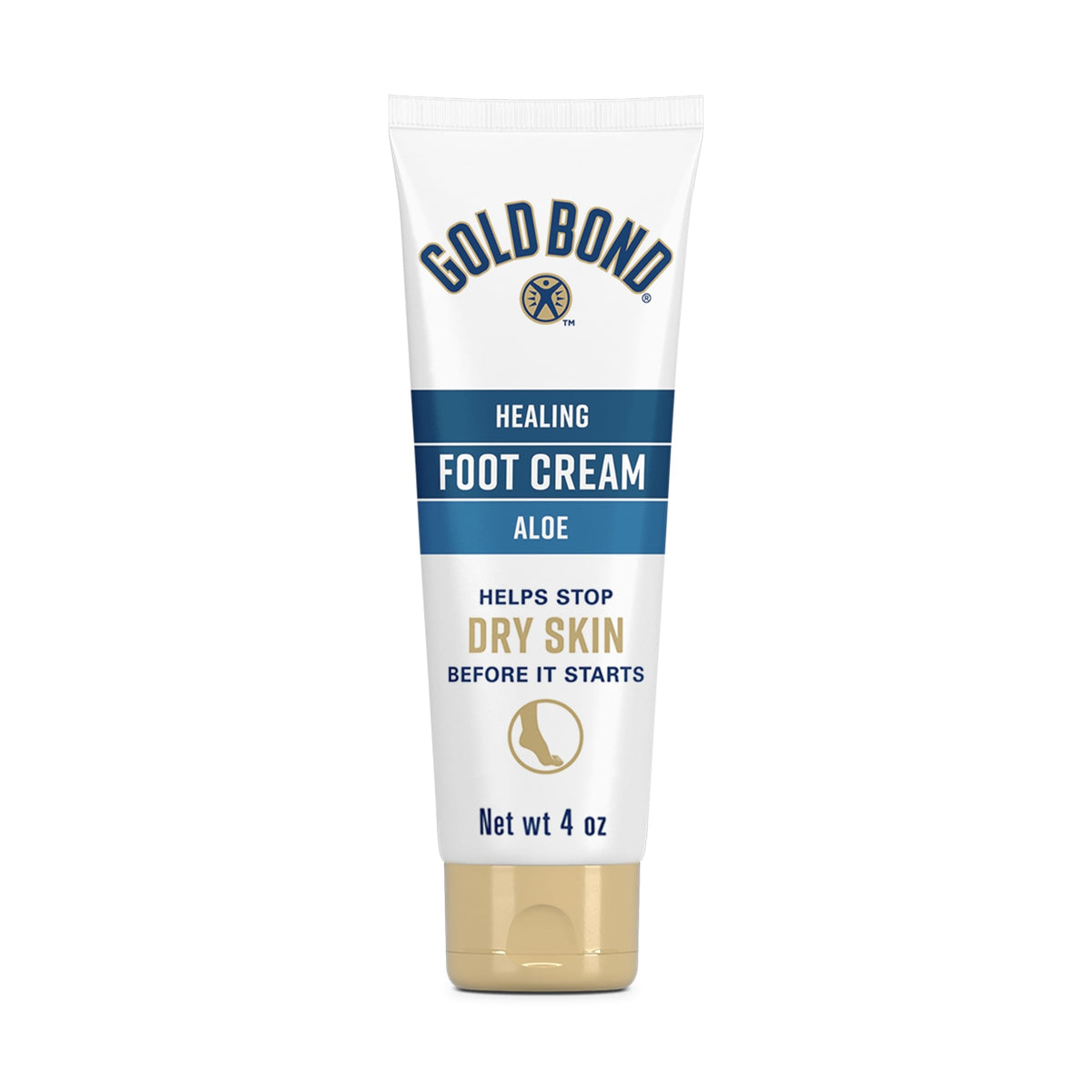 Gold Bond Crème pour les Pieds 4 oz avec aloe vera, vue de face