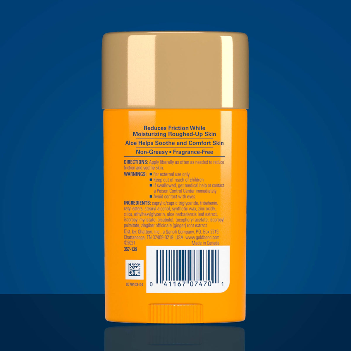 Gold Bond Stick Anti-Frottement 50g, application sur la peau