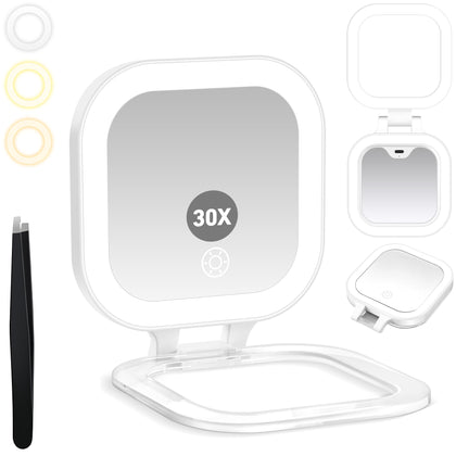 GOMIPURU Miroir de Voyage Compact avec Lumière avant